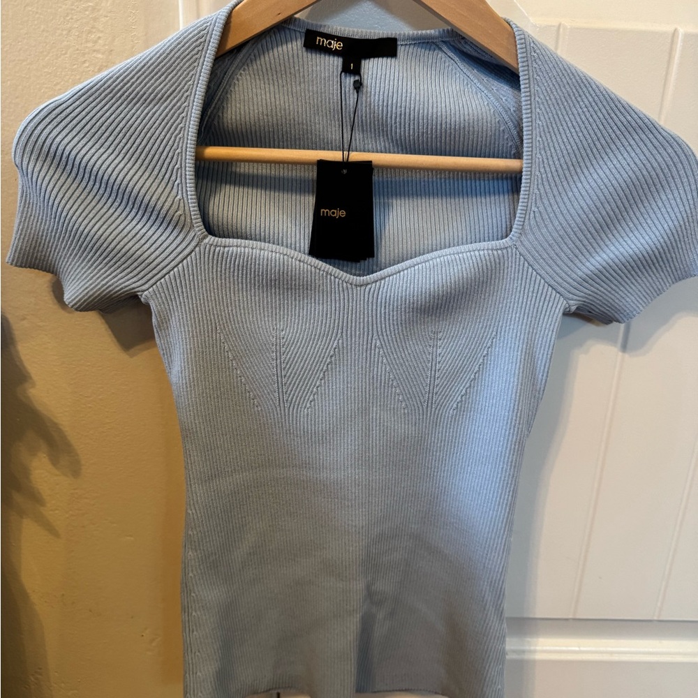 Maje Rib Knit Top - Picture 4 of 8